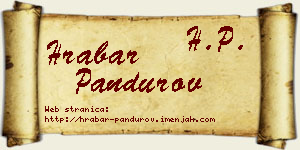 Hrabar Pandurov vizit kartica